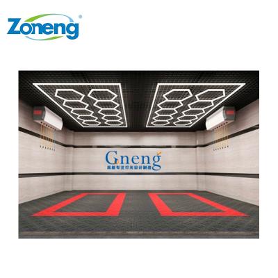 China ZT1058High power2.4*4.8m car workshop hexagon lights LED lighting for showroom car workshop light for sale