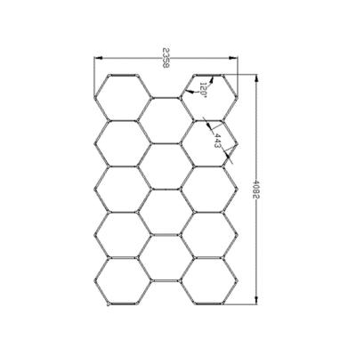 China Showroom wholesale price led parking ceiling car repair shop garage light 14hex hexagonal for sale