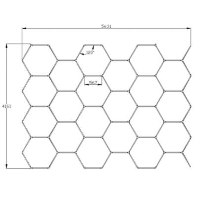 China High Quality Showroom Workshop Led 21hex Hex Parking Ceiling Car Repair Workshop Garage Light for sale