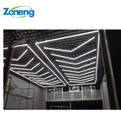 China Factory supply wide arrow shape led tube lights for car repair and maintenance shop aisle ceiling lights ZT3038 for sale