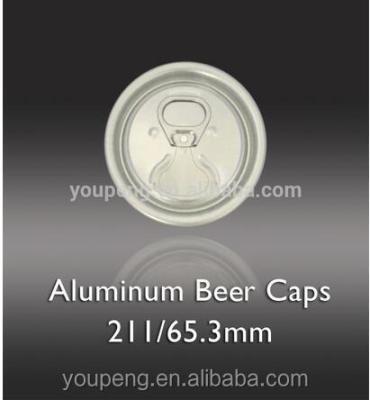 China Other 211 (65mm) Aluminum Cans Round Easy Open Package Beer e nd for sale