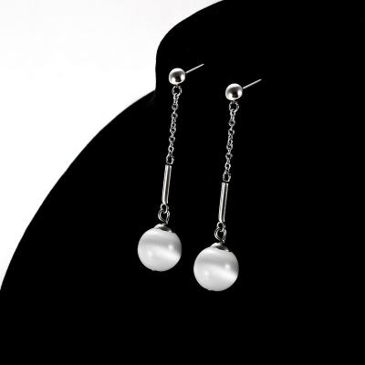 China CLASSIC 316L Stainless Steel Kids Gold Filled Pearl Earrings Plastic Men Women Wholesale for sale