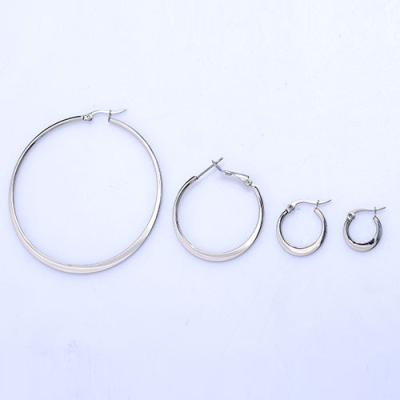 China YAZKY Custom Cute Stainless Steel Hoop Earring Size 2cm-7cm Big Circle Hoop Earrings For Women Ears Sensitive Stainless Steel Hoop Earring Circle for sale