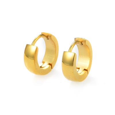 China Long Color Keeping Earings For Women Gold Circle Earrings Stainless Steel Korean Jewelry 2021 for sale