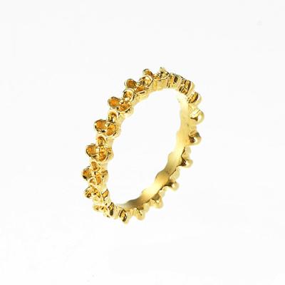 China Long Color Keeping Women's Jewelry 2021 Flower Shape Rings For Female Finger Ring Jewelery for sale