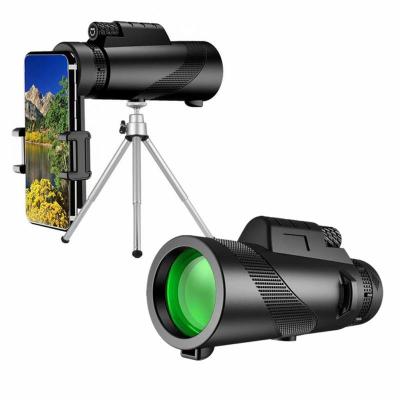 China Plastic Shell 80X100 Powerful Monocular Telescope With Tripod Telescope Phone Clip Phone Camera Zoom For Outdoor Camping Tools Accessories for sale