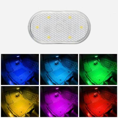 China Car Interior 5V LED Emergency Dome Light Finger Touch Sensor Reading Lamp Car Styling Night Light USB Charging Color Mini Car Door Light for sale