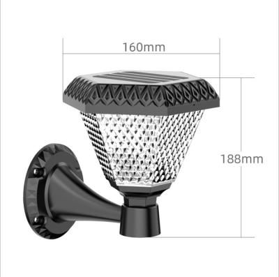 China Garden Hotop Lighting IP65 Round High Lumen Garden Shape Wall Lamp Waterproof Outdoor Led Solar Garden Light for sale