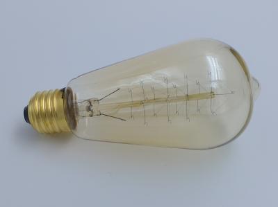 Κίνα 40 Watt παλαιός βολβός λαμπτήρων του Edison 60 Watt ST64 E27/E26 3000 ώρες προς πώληση