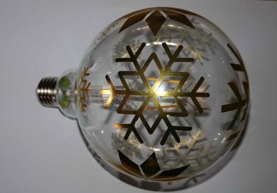 China Bulbo decorativo de la Navidad de la nieve del árbol del mapa de los bulbos del vintage LED del laser del arte G125 en venta