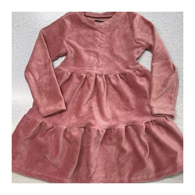 China Breathable Wearing Low Price Elegant Polyester Girls Pink Casual Dresses for sale