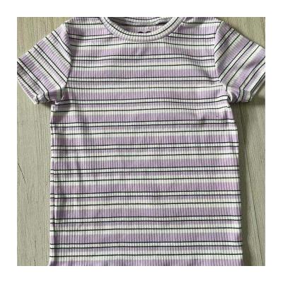 China Hot Sell Breathable 100% Cotton Summer Kids Boutique Clothes Girls Stripe Top for sale