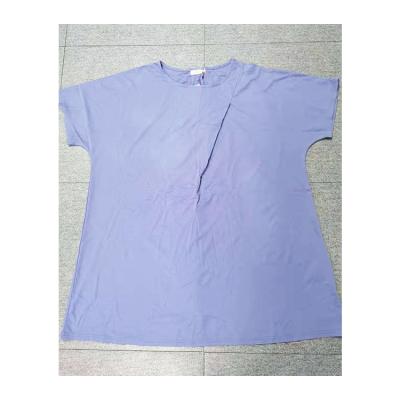 China Breathable Custom Made High Quality Cotton Elastane Loose Summer Women Clothes Tops for sale