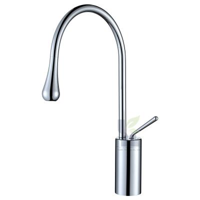 China Semi-meter Solid Brass Basin Style Drop Standard Faucet Hot And Cold Water Mixer Tap Faucet for sale