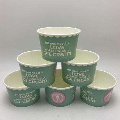 China Wholesale Food Grade Paper Frozen Paper Packaging Containers Disposable Ice Cream Cup for sale