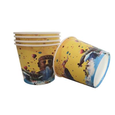 China Double Walled Soup Paper Cup Biodegradable Disposable Ice Cream Cup Packaging Paper Bowl for sale