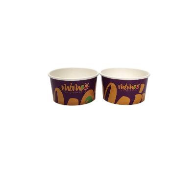 China Biodegradable Custom Printed Ice Cream Paper Cup Frozen Yogurt Paper Cup for sale