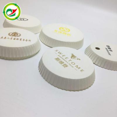 China Custom Moisture Proof Disposable Kraft Paper Lids For Soup Ice Cream Paper Cups for sale