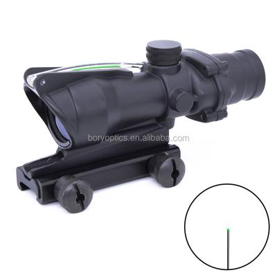 China Professional Tactical Military Alloy 6061-T6 ACOG 4X32 Scope Real Aluminum Green Fiber For 20mm Rail Picatinny Mount for sale