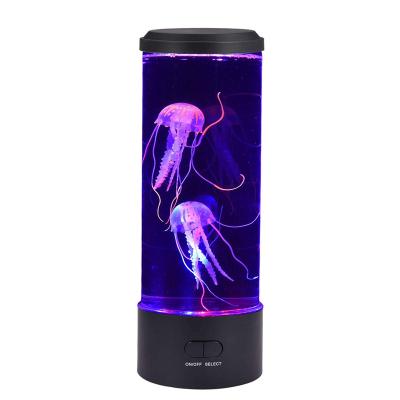 China Modern Clear Color Bedside Lamp Jellyfish LED Aquarium Led Lamp Changing Relaxing Night Mood Lights Lava Lamp Kids Gifts for sale