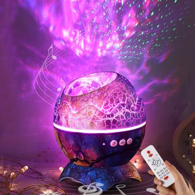 China Music Play Aurora Projector /Starry Projector Dinosaur Egg Galxy Projector For Home Bedroom 14 Colors LED Remote Control Lights For Decoration Adult Children for sale