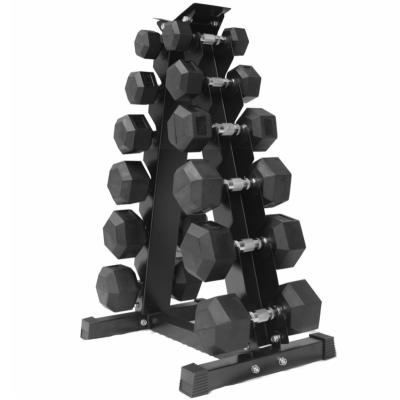 China Wholesale Commercial Home Gym Weights Safe And Stable 3 Tier Rack Dumbbell With Rack for sale