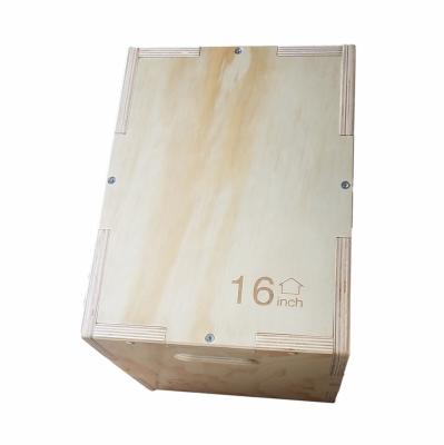 China Wooden Plyo Plyometric Body Jump Fit Box Fitness Exercise Equipment Wooden Box for sale