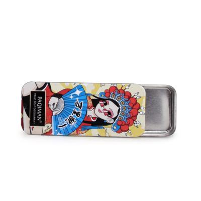 China Personal Care Lip Balm Rectangular Slide Tin Can for sale