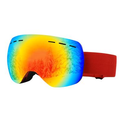 China High Hardness 7003 New Amazon Bicycle Glass Double Layer Anti-fog Spherical Sight Snow Ski Goggles Large for sale