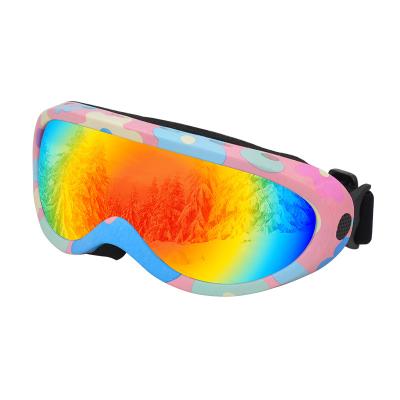 China High hardness 7033-11 single layer glass color bicycle new color outdoor men's and women's adult children's ski goggles for sale