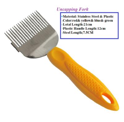 China Farms Honey Uncapping Fork Honey Comb Scraper 18 Straight Needles Uncapping Fork for sale