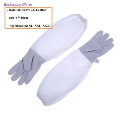 China Bee Protection Sizes All Factory Price Beekeeping Machines Protective Beekeeping Gloves for sale