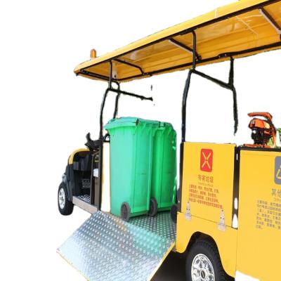 China food & Beverage shops classification hygiene electric four-wheel drive car residential property cleaning garbage truck small for sale