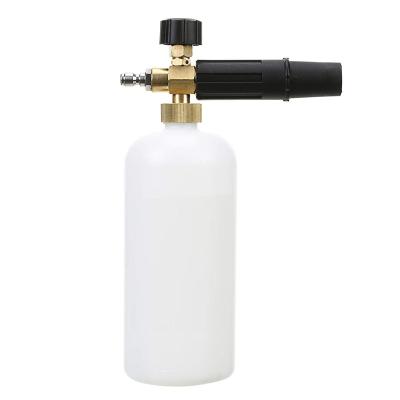 China Convenient Efficient Professional 1/4 inch Quick Connector PE High Pressure Foam Cannon With 1L Foam Cannon Bottle for sale