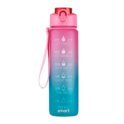 China Sustainable 32oz Water Bottle with Time Marker and Straw, Motivational Water Bottle with Handle, Leak Proof BPA FREE for sale