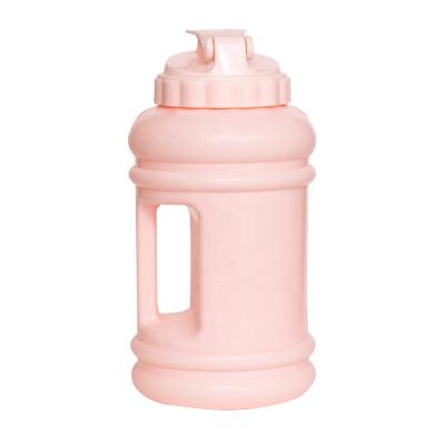 China Sustainable Pale Pink 2.2L Sports Water Bottle With Straw And Track Marks Large Gallon Bottle For Gym for sale