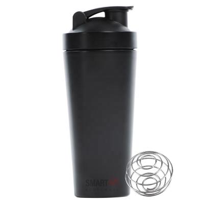 China High Quality Viable RTS 900ml Metal Protein Shaker Stainless Steel Shaker Bottle Mixer Metal Lid for sale