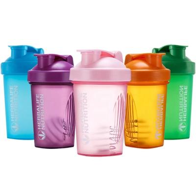 China 400ml PP Gym Shaker Viable Plastic Bottle Ready To Ship Mixer Shaker Water Bottle BPA Free for sale