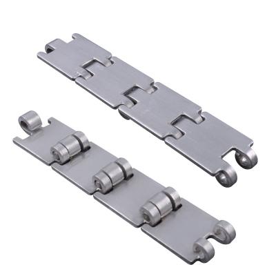 China food & beverage industry SS812/815 mini-K175 single hinge straight running stainless steel flat surface conveyor chain for food and beverage industry for sale