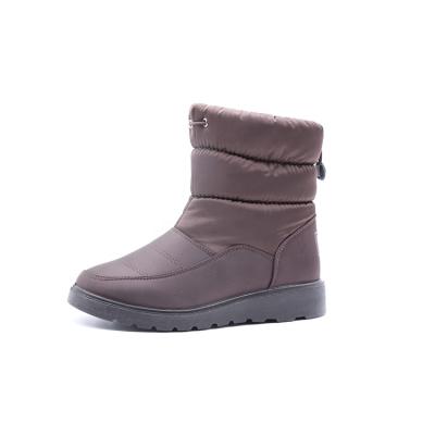 China PU Injection Ladies Boots Winter Flat Bottom Waterproof Outdoor Snow Boots for sale