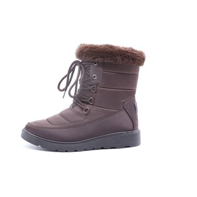 China Hot-selling PU injection winter waterproof women's boots thickened to keep warm and cold for sale