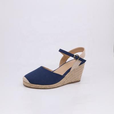 China Fashionable and Comfortable Female TPR Sandals High Heel Casual Shoes Wedge Sandals for sale