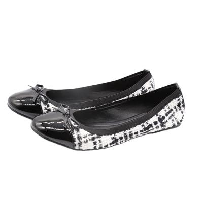 China Classic ballet flats design black ballerina shoes for women casual shoes sole buying online from china for sale