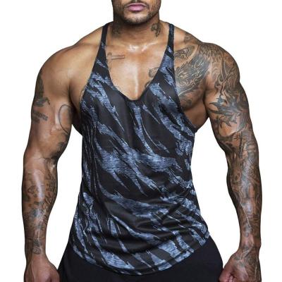 China Anti-Wrinkle Men's Leisure Fitness Training Sports Muscle Bodybuilding Workout Vest for sale