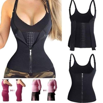 China New 3 Layers Patch Anti-pilling Zipper Women's Belly Neoprene Sweat Absorbent Body Shaper for sale