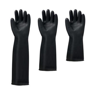 China Comfortable Wholesale Price Malaysia Acid Resistant Gloves Black Latex Safety Nitrile Coated Work Gloves Bulk for sale