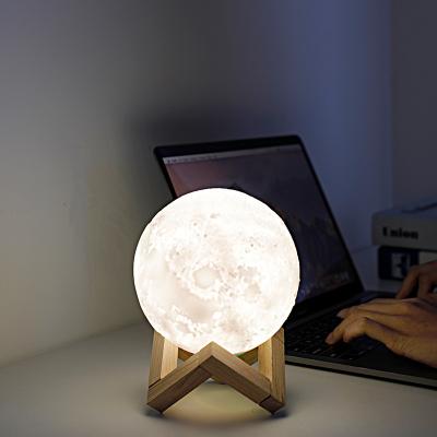 China Modern USB Rechargeable Wireless Adjustable Atmosphere 3D Glow Romantic Plant Lamp Sunset Lamp Romantic Moon Light with Stand for sale