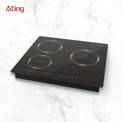 China Hotel new original OEM&ODM bulti-in cooktop CE 220/240V smart electric 3 burner induction cooker for sale