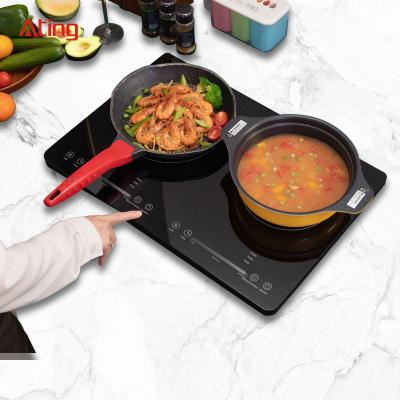 China New CE 220/240V Original Tabletop Double Hot Dish Cooktop Waterproof Electric Wok 2 Burner Induction Cooker for sale