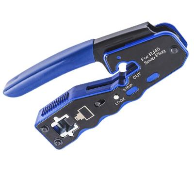 China Plastic Molded Pass Through Eazy RJ45 Tool Pass Through Crimper Tool OEM Factory Eazy RJ45 Crimp Tool Crimp Pliers for sale